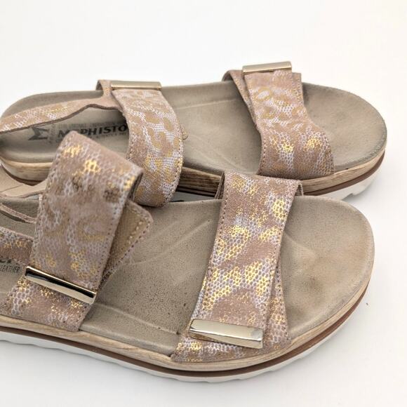 Mephisto Dominica Platform Sandal Women's Light Taupe Boa Size US7.5 EU38 - Picture 12 of 13